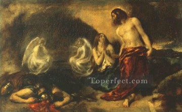 クリスチャン・イエス Painting - 復活後のマグダラのマリアに現れたキリスト 女性の身体 ウィリアム・エティ